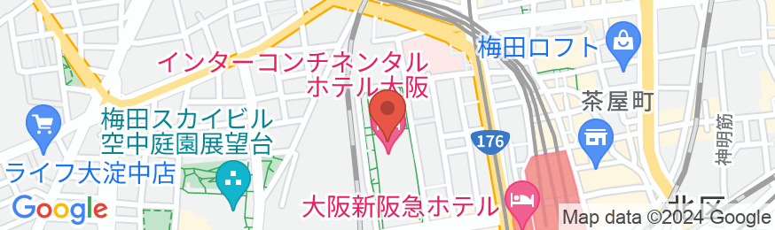 インターコンチネンタルホテル大阪の地図