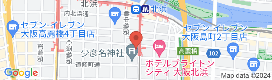 ダイワロイネットホテル大阪北浜の地図