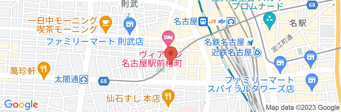 ヴィアイン名古屋新幹線口(JR西日本グループ)の地図