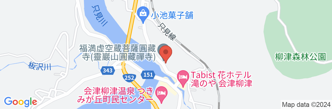 柳津温泉 旅館 内田屋の地図
