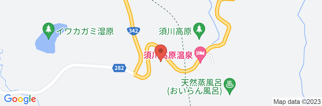 須川温泉 栗駒山荘の地図