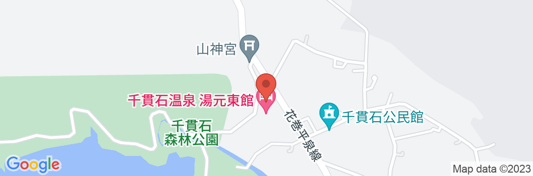 千貫石温泉 湯元 東館の地図