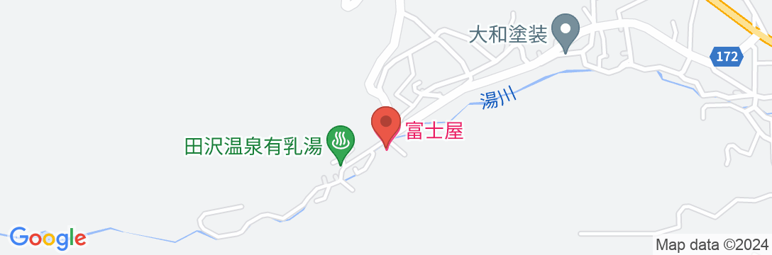 田沢温泉 富士屋の地図