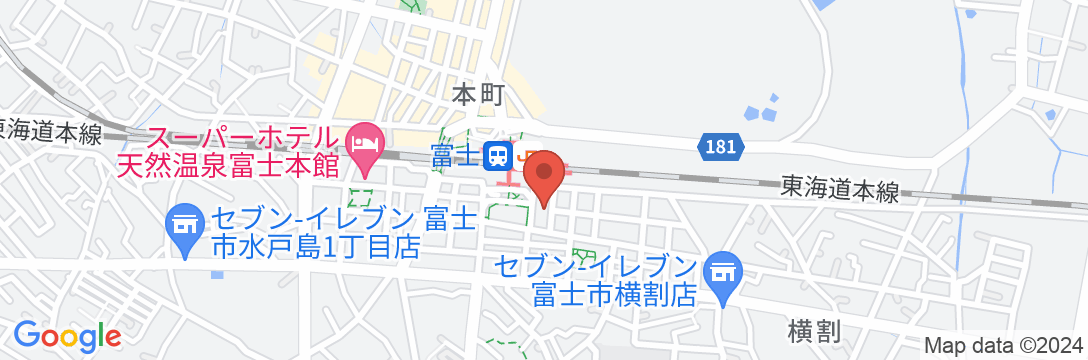 スーパーホテルJR富士駅前禁煙館の地図
