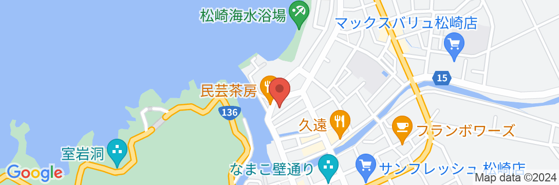 松崎温泉 豊崎ホテルの地図