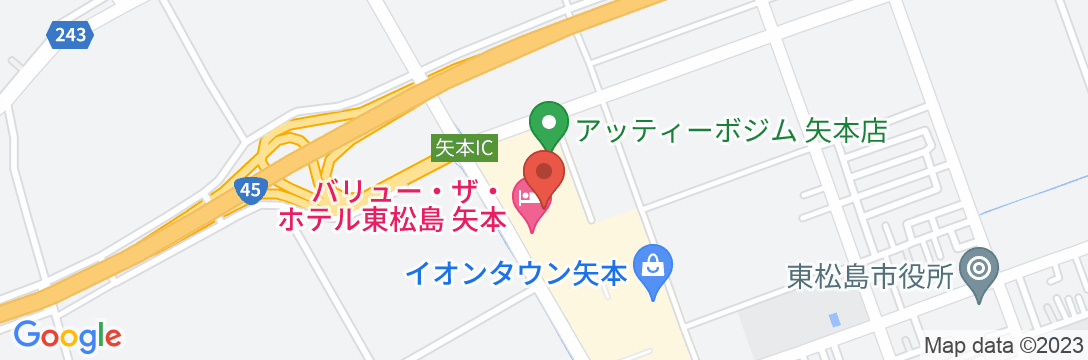 バリュー・ザ・ホテル東松島 矢本の地図