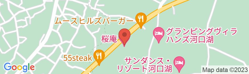 桜庵河口湖ホテルの地図