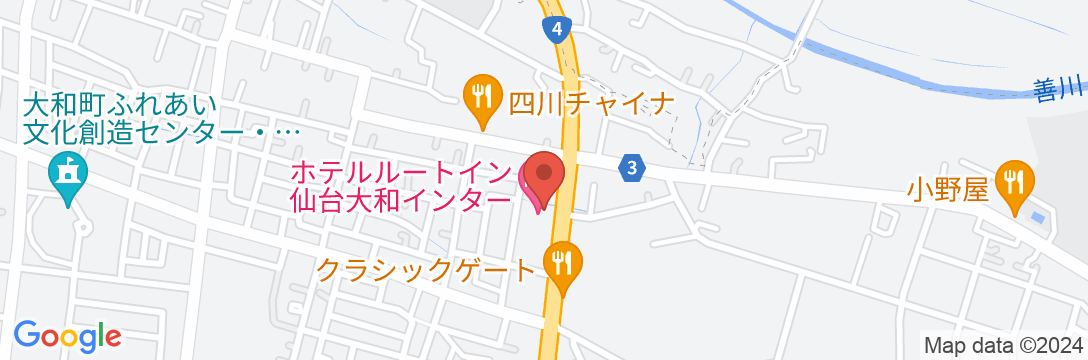 ホテルルートイン仙台大和インターの地図