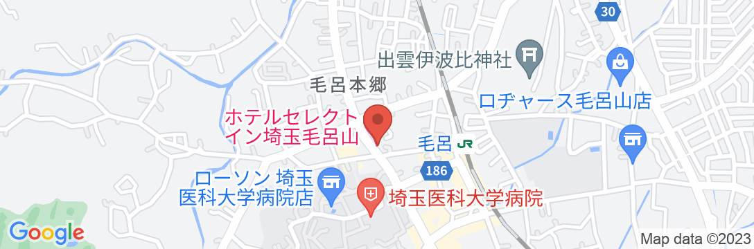 ホテルセレクトイン埼玉毛呂山の地図