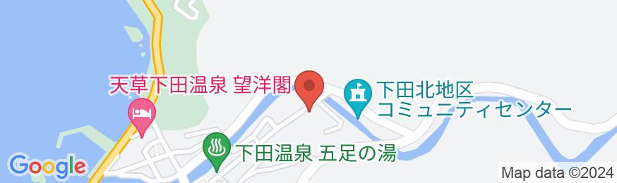下田温泉 湯の郷くれよんの地図
