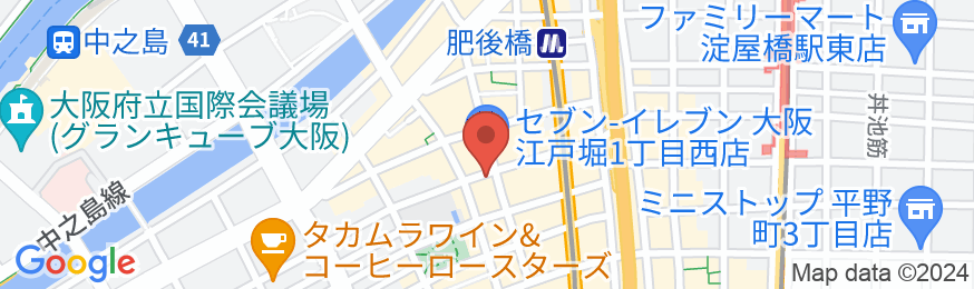 スーパーホテル梅田・肥後橋の地図