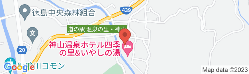 神山温泉 ホテル四季の里&いやしの湯の地図
