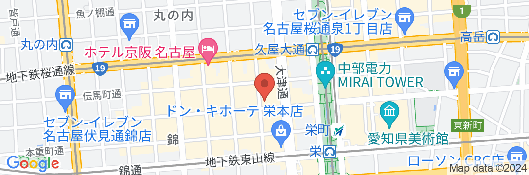 三交イン名古屋錦～四季乃湯～の地図