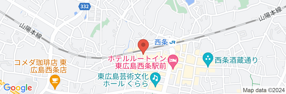 広島西条駅前ユースホステルの地図