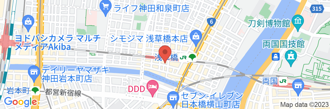 浅草橋ビジネスホテルの地図