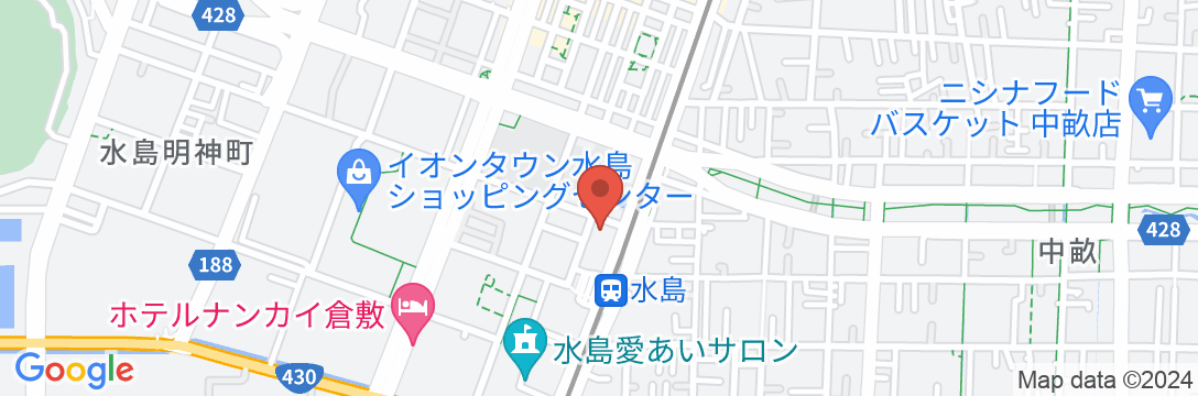 ホテル倉敷水島ヒルズ(旧:水島駅前ビジネスホテルイン倉敷)(BBHホテルグループ)の地図