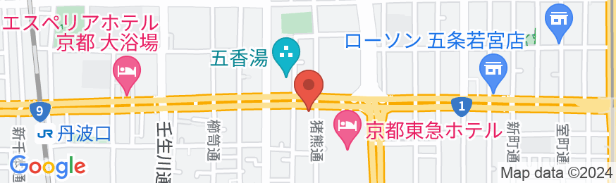 ホテルリブマックスBUDGET京都五条の地図
