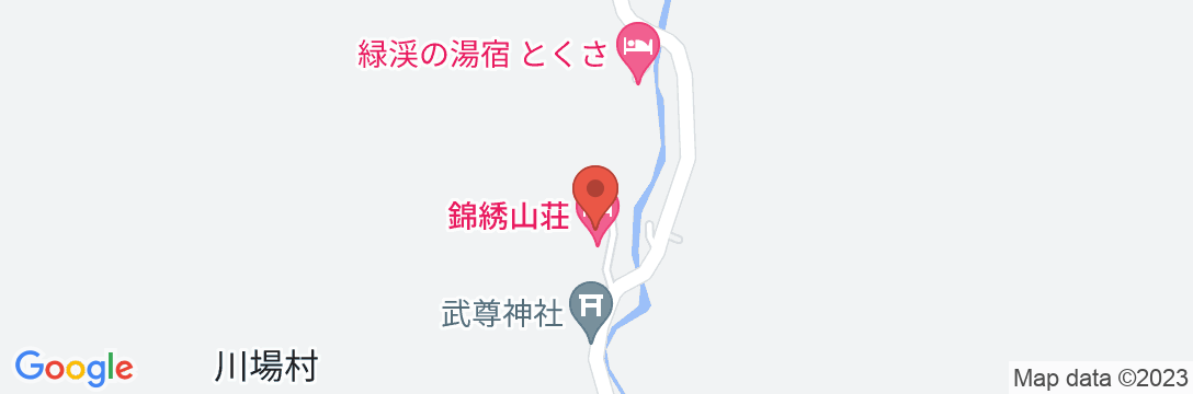 川場温泉 清流の里 錦綉山荘(きんしゅうさんそう)の地図