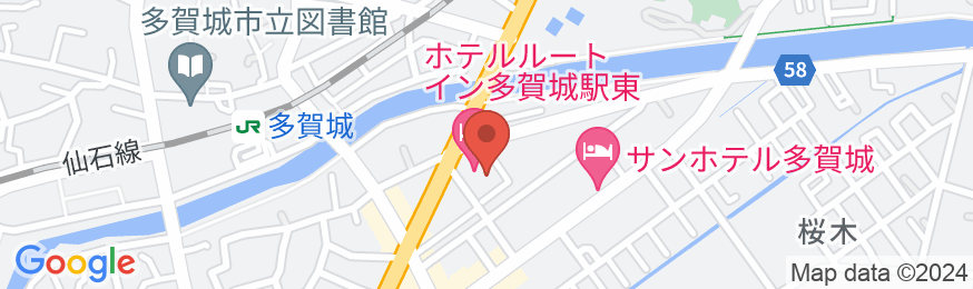 ホテル ルートイン多賀城駅東の地図