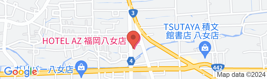 HOTEL AZ 福岡八女店の地図
