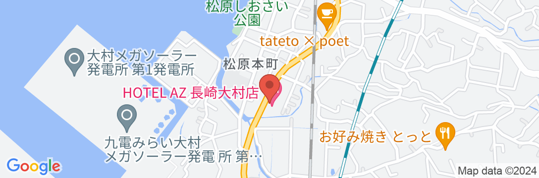 HOTEL AZ 長崎大村店の地図