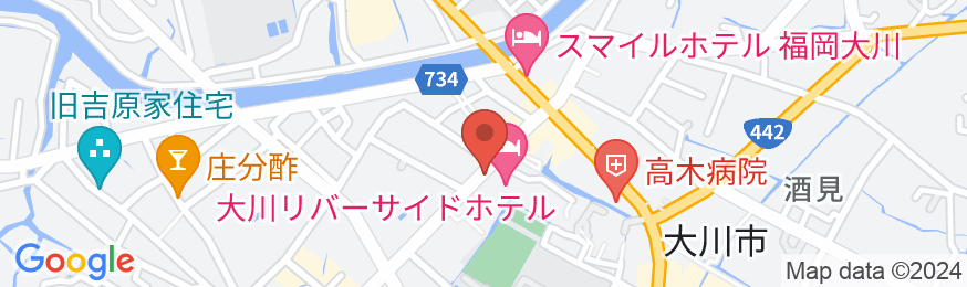 大川リバーサイドホテルの地図