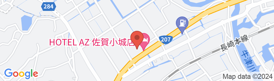 HOTEL AZ 佐賀小城店の地図