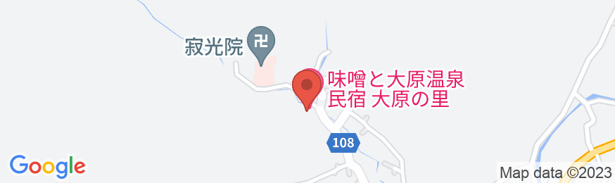 京都大原の民宿～100年続く希少味噌～大原温泉 大原の里の地図