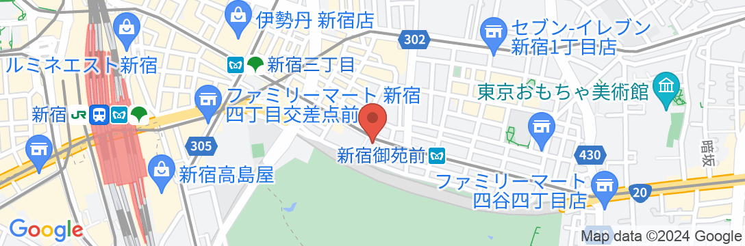 アパホテル〈新宿御苑前〉(全室禁煙)の地図