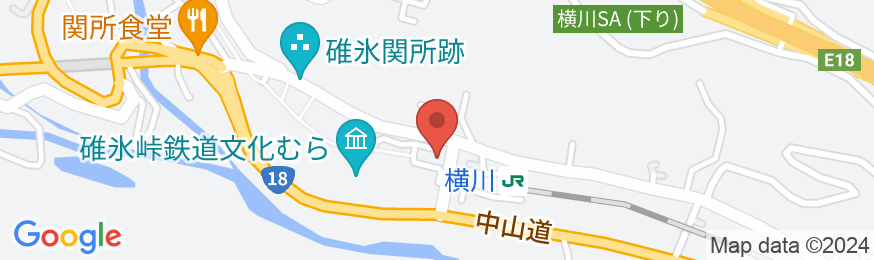 碓日のお宿 東京屋の地図