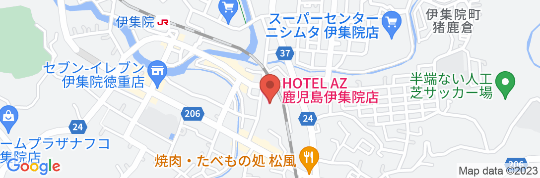 HOTEL AZ 鹿児島伊集院店の地図
