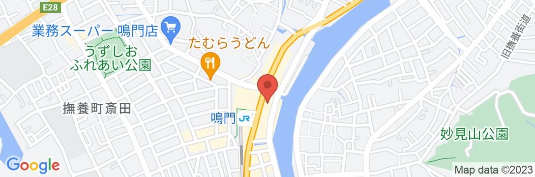 ファミリーロッジ旅籠屋・鳴門駅前店の地図