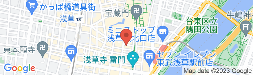旅館浅草指月の地図