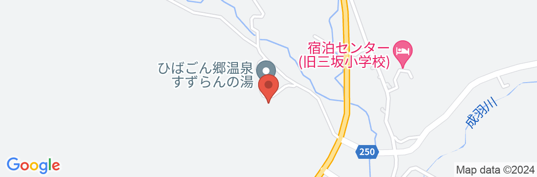 ひば・道後山高原荘の地図