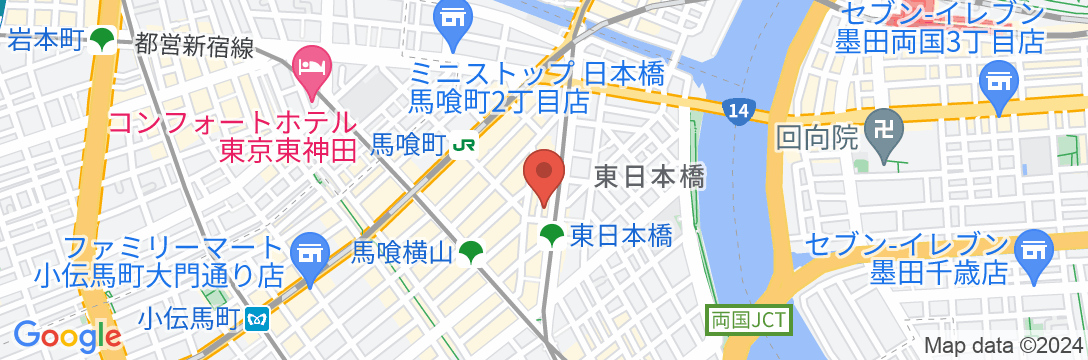 アパホテル〈東日本橋駅前〉の地図