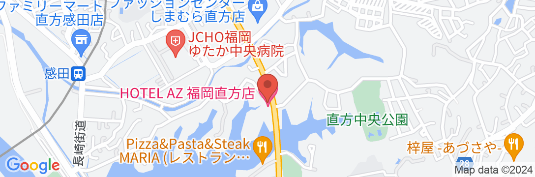 HOTEL AZ 福岡直方店の地図