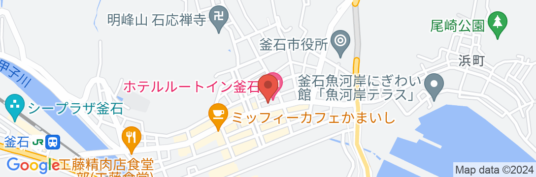 ホテル ルートイン釜石の地図