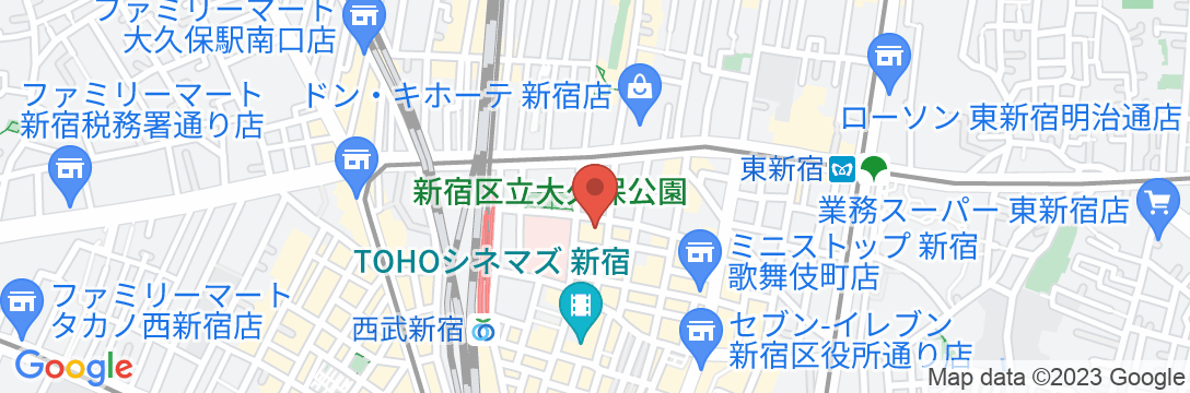 高濃度炭酸泉 演舞の湯 スーパーホテル新宿歌舞伎町の地図