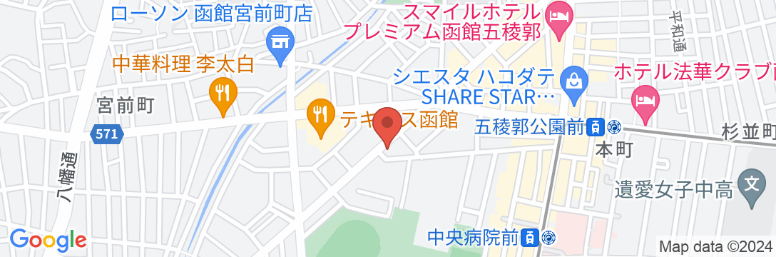 Tabist アネックスホテルテトラ 函館五稜郭の地図