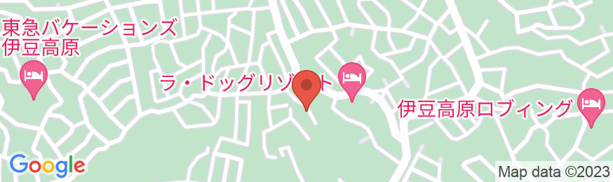 伊豆高原温泉 全室露天風呂付 英国調ホテル かえで庵の地図
