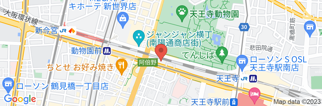 東横INNあべの天王寺の地図
