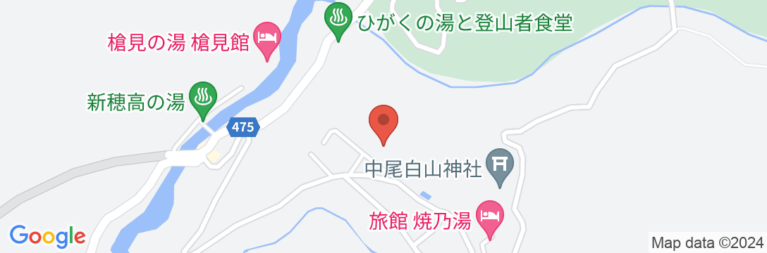 新穂高温泉 中尾高原 ゆ宿 おさんぽ日和の地図