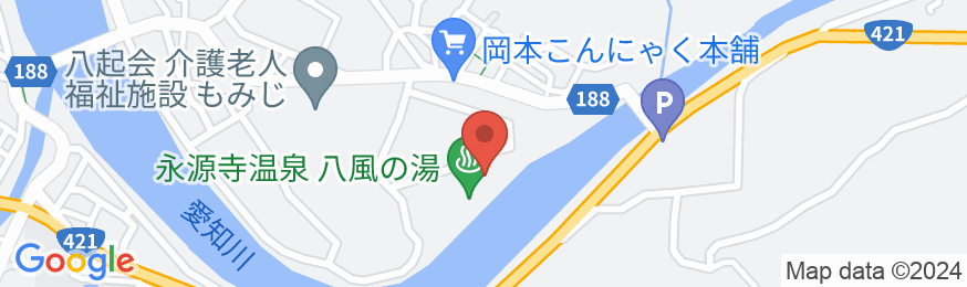 永源寺温泉 八風の湯 宿「八風別館」の地図
