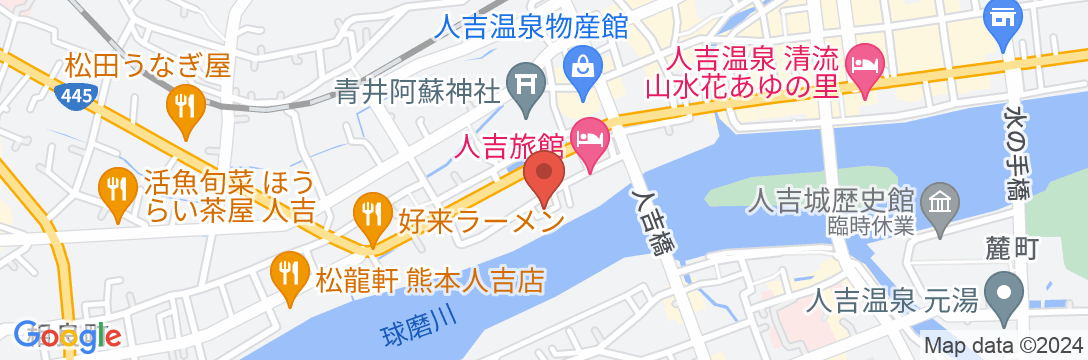 人吉温泉 人吉旅館の地図