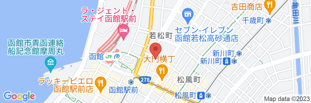 Tabist ホテルテトラ函館駅前の地図