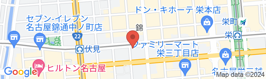 天然温泉 錦鯱の湯 ドーミーインPREMIUM名古屋栄(ドーミーイン・御宿野乃 ホテルズグループ)の地図