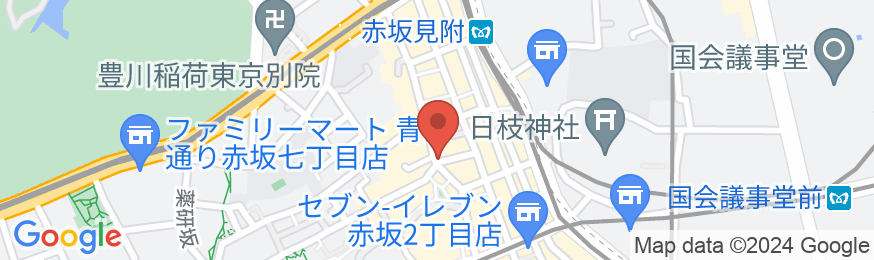 高濃度炭酸泉 茜草の湯 スーパーホテルPremier赤坂の地図