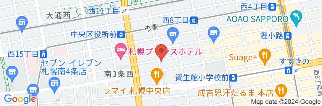 ホテルテトラスピリット札幌の地図