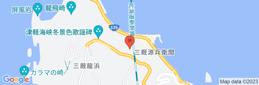 龍飛崎温泉 ホテル竜飛の地図