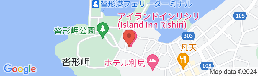 アイランド イン リシリ<利尻島>の地図